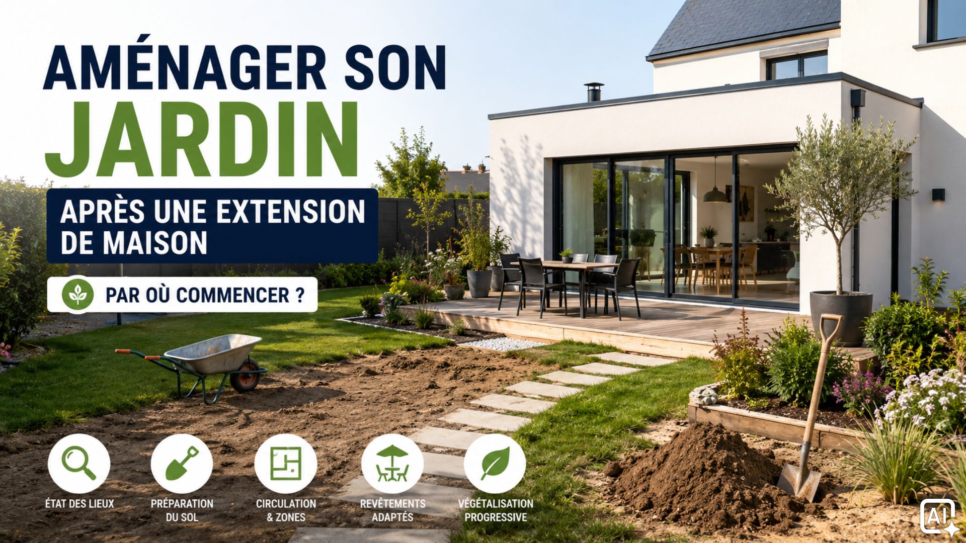 Aménager son jardin après une extension de maison : par où commencer ?