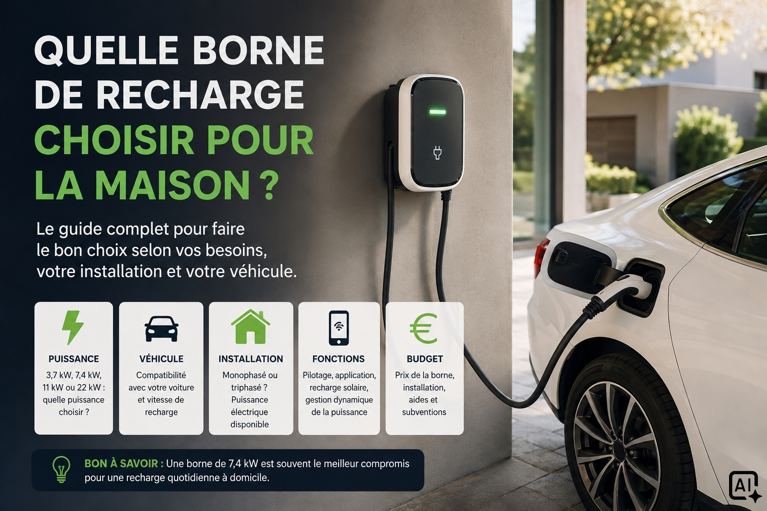 Quelle borne de recharge choisir pour la maison ?