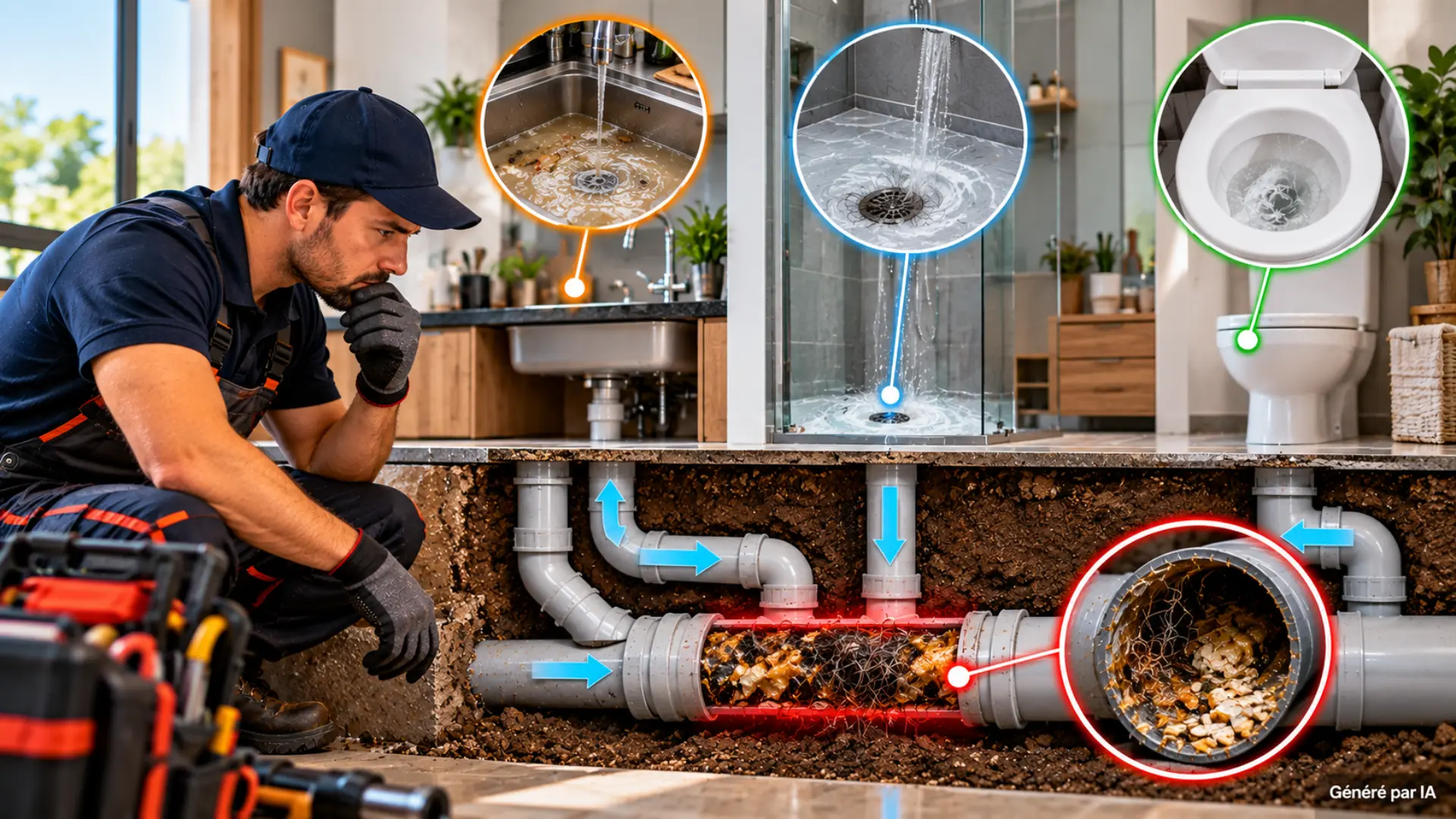 Canalisation bouchée : comment savoir où se trouve le bouchon ?