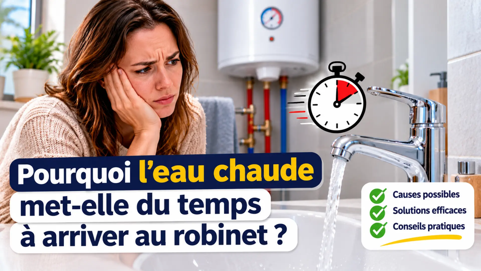 Pourquoi l'eau chaude met-elle du temps à arriver au robinet ?