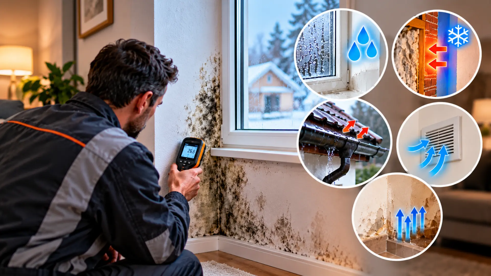 Humidité sur les murs en hiver : quelles sont les causes et que faire ?