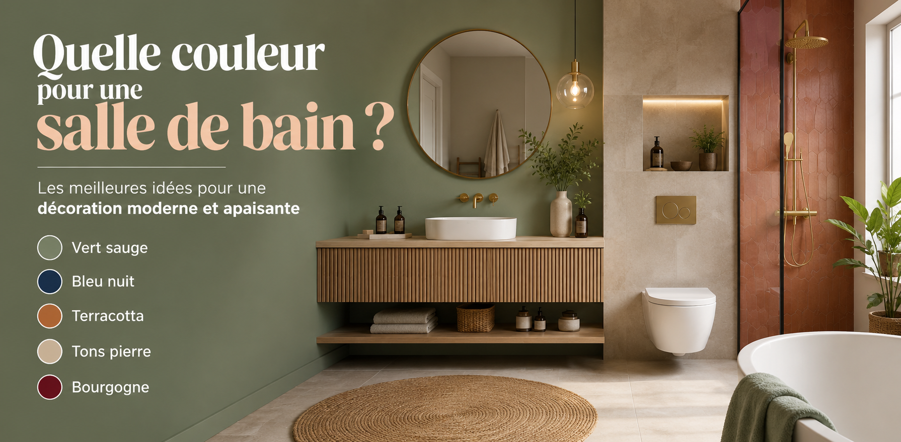 Quelle couleur pour une salle de bain - idées de décoration moderne et apaisante