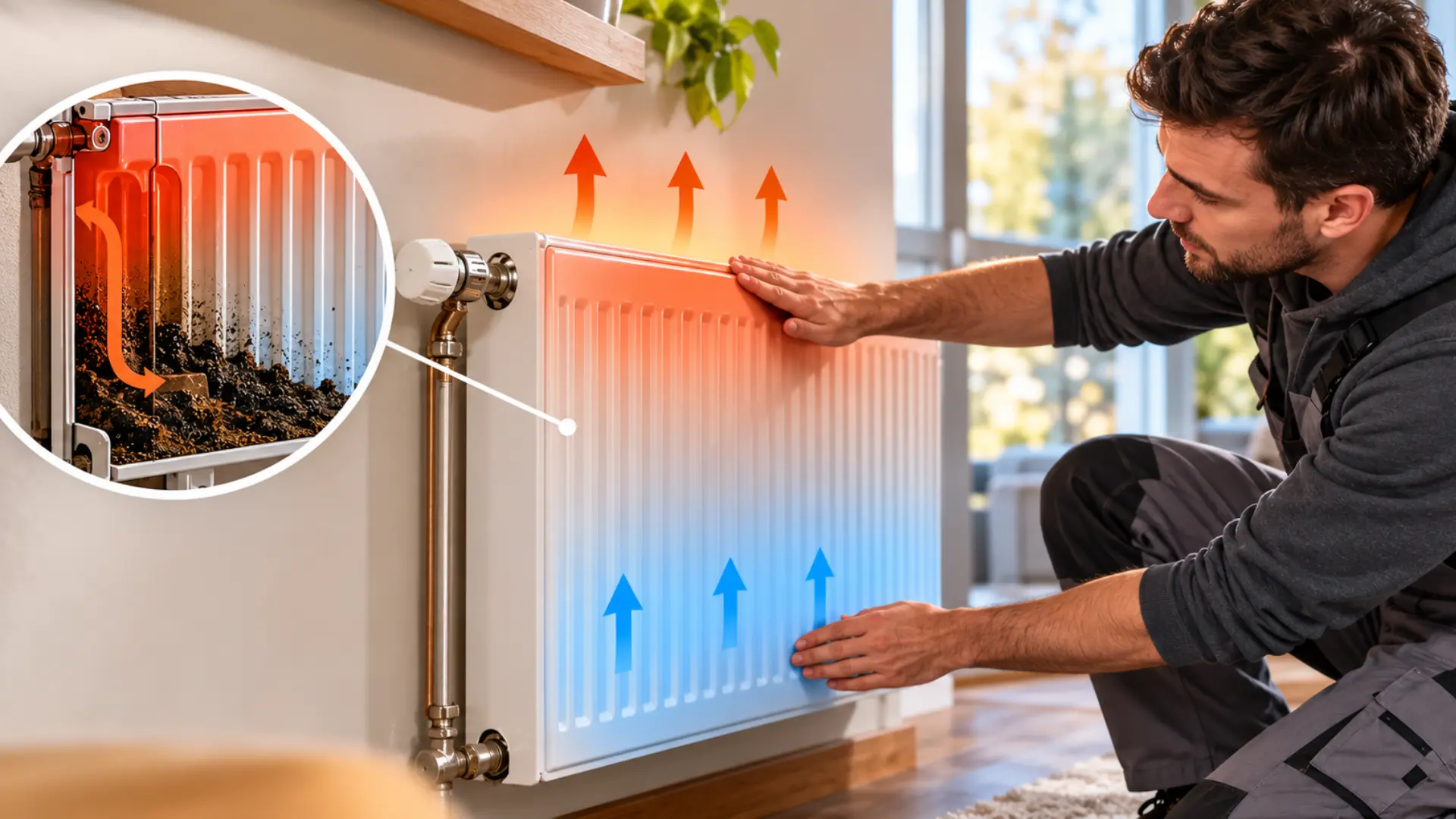 Pourquoi mon radiateur est chaud en haut et froid en bas ?
