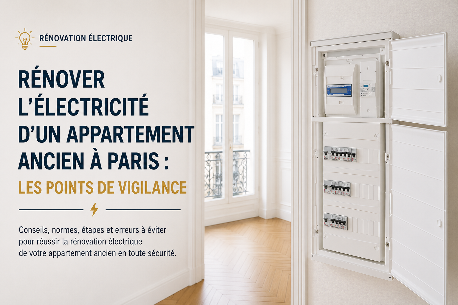 Rénover l'électricité d'un appartement ancien à Paris : les points de vigilance